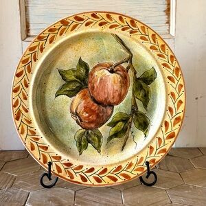Vintage Majolica Platter/Decorative Wall Plate-Santa Rosa Guanajuato Mexico,13.5
